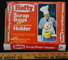 [ 1972 HEFTY Scrap Bags Box with JONATHAN WINTERS - Vintage 1970s Packaging  ] picture
