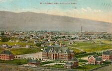 POCATELLO, Idaho, Aerial View of Town Antique 1909 Printed Litho picture