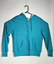 Faded Glory Teal White Faux Fur Jacket Zip Up Size XL picture