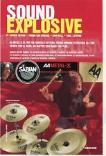 2005 Print Ad Sabian AA Metal-X Drum Cymbals w Adrian Erlandsson Cradle of Filth picture