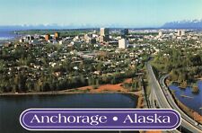Anchorage Alaska Scenic Aerial View Vintage Continental Chrome Postcard Unposted picture