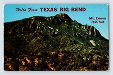 Postcard Texas Big Bend Park TX Mt Emory 3rd Highest Peak 1960s Unposted Chrome picture