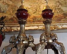 Antique Neoclassical / Empire Pair of Antique Decorative Lamps & Lampshades picture