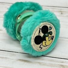 Vintage Disney Mickey Mouse Ear Muffs Turquoise Fur Size 4/7 Just4Kids picture