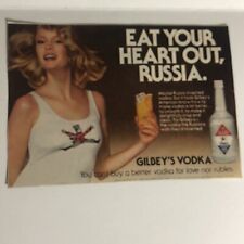 Gilbey’s Vodka Small vintage Print Ad Advertisement pa7 picture
