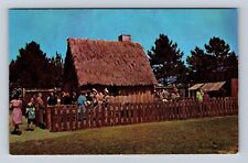 Plymouth MA- Massachusetts, First House Of Plymouth Plantation, Vintage Postcard picture