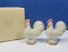 Lenox RISE 'N SHINE Rooster Salt & Pepper Shakers In Box picture