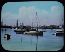 ADELAIDE A GREY DAY C1910 PHOTO Magic Lantern Slide AUSTRALIA HARBOUR BOATS  picture