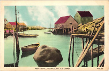 Peggy's Cove near Halifax Nova Scotia Canada Divided Postcard c1950 picture