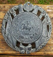 Vintage 1952 Confederate States Of America CSA Brass Trivet VA Metal Crafters picture