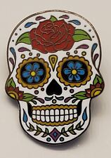 Sugar Skull Rose Pin Pinsanity Day of the Dead Día de los Muertos picture