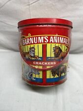 Vtg Nabisco Vintage Round 1991 Barnum's Animal Crackers Tin GPC Handle included. picture