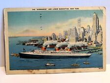 Antique postcard S S Normandie Ship French Line dated 1941 picture