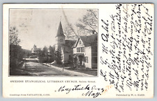 c1900s Swedish Evangelical Lutheran Church Salem Street Vintage Postcard picture