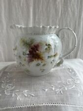 Antique porcelain hand painted pitcher vase picture