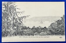 Antique 1918 B&W Squadron in Bay from Grand Hotel of Antibes France Postcard WWI picture