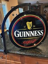 1994 Two Sided Guinness Sign Wall Mount Round Lighted 21