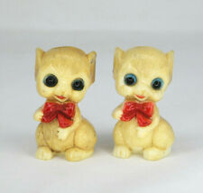 Vintage Celluloid Mice With Bows Figural Salt And Pepper Shakers  picture