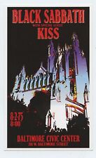 Black Sabbath Postcard KISS 1975 Baltimore Civic Center Reprint 1998 picture