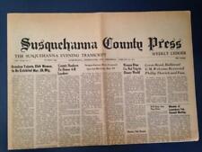 vintage newspaper Susquehanna County Press 1974 Evening Transcript Pa. 10 pages picture