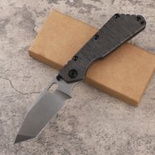 9'' New CNC Stone Wash D2 Steel Blade Titanium Handle Folding Pocket Knife FC189 picture