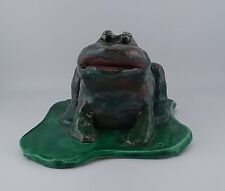 Large Green 2lb+ Homemade Plaster Frog picture