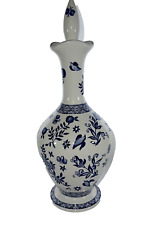Coalport One of a Limited Edition Blue White China Decanter Made in England Cork picture