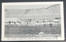 H & J Motel and Trailer Park 25 Mi So Cameron Mt Highway 287 Montana Postcard picture