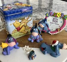 Lot of Disney Winnie The Pooh Tin Box Eeyore Photo Frame  Figurines Ornaments picture