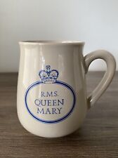 Vintage RMS Queen Mary Coffee Cup Mug Crown Ship Boat Ceramic Grey picture