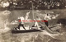 Exaggeration, RPPC, WH Martin, Great Sport Fishing Here, Photo picture