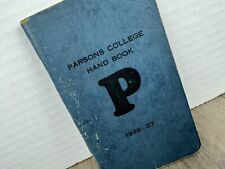 Vtg Parsons College Fairfield Iowa Student Handbook ~ 1926 1927 Ephemera Book picture