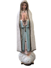 Vintage Virgin Mary Our Lady of Fatima  Statue Signed 12