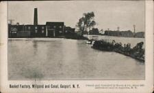 Gasport,NY Basket Factory,Millpond and Canal Niagara County New York Postcard picture