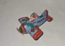 1993 Hallmark Holiday Fliers Tin Airplane Christmas Holiday Ornament picture