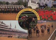 Kentucky Derby Horse Racing  Postcard  4 Views On One Card picture