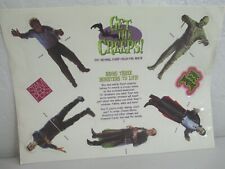 VTG 1997 Movie Monster Get The Creeps National Stamp Collecting Sticker Page  picture