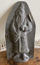RARE Early KUTZSCHER WORKS Father Christmas Santa Antique Chocolate Mold 7” picture