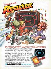 Reactor Atari Game Ad 1980S Vtg Print Ad 8X11 Wall Poster Art picture