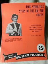 Super Vintage 1959 Jack Sterling Stars Big Top Circus Souvenir Program Magazine picture