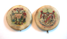 Duke Tobacco 2 VTG State Seal Pin Buttons Sweet Caporal Cigarette Idaho Maryland picture