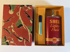 Super Rare 1930's Shell Gas & Oil OvaLighter Fluid Holiday Gift Box, Lead Spout picture
