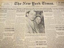 1953 OCTOBER 8 NEW YORK TIMES - KIDNAPPED BOY FOUND SLAIN - NT 4699 picture