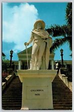 Nassau Bahamas Christopher Columbus Statue Monument Postcard UNP VTG Unused picture