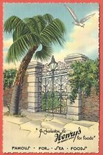 In CHARLESTON it's HENRY’S SEAFOOD RESTAURANT, S.C. - 1939 Linen Postcard picture