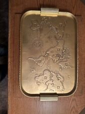 ARTHUR ARMOUR TRAY Hammered Gold Handmade Anodized Aluminum  Platter picture