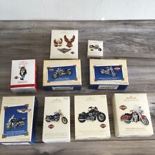 Hallmark Keepsake Miniature Harley Davidson Christmas Ornaments Lot of 9 Bundle picture