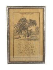 Antique 19th C Great Elm on Boston Common 1876 Lithograph Spurrs Papered Veneer picture