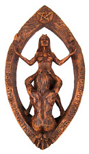 Drawing Down the Moon Wiccan Ritual Wall Plaque by Dryad Design - Wood Finish picture