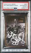 Dr. Dre & Snoop Dogg Signed 2022 G.A.S. Music Card #DS1 Psa/Dna Dual MINT 9 AUTO picture